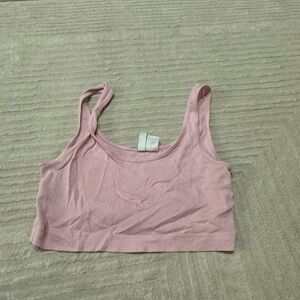 Pink sports bra